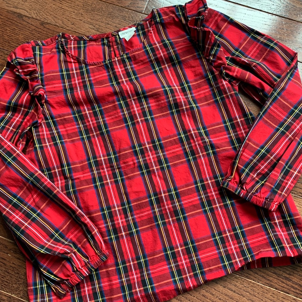 J. Crew CrewCuts Girls Plaid Top - Size 10